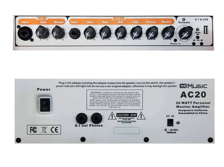 CoolMusic AC20 Multifunction Guitar Amp