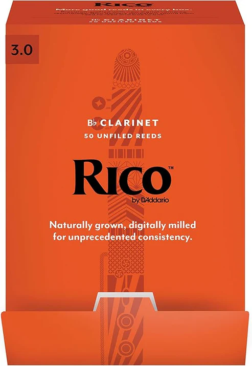 Daddario RCA0130-B50 Rico Bb Clarinet Reeds 