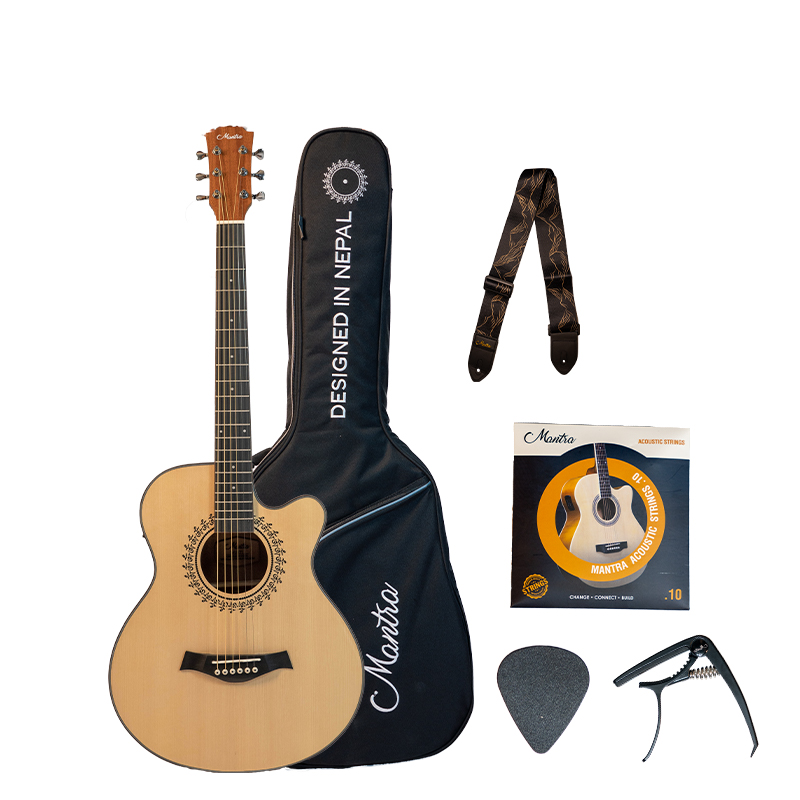 Mantra Semi Acoustic Guitar - Mukti (Natural)