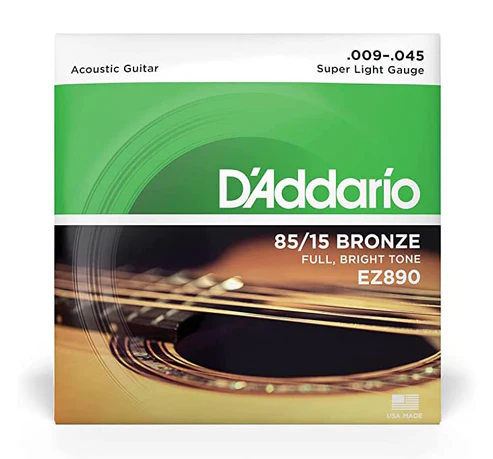 [EZ890] Daddario EZ890 85/15 Bronze Acoustic Strings, Super Light, 09-45