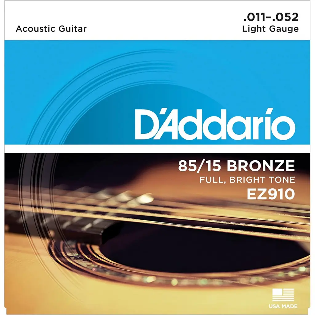Daddario EZ910 85/15 Bronze Acoustic Strings, Light, 11-52