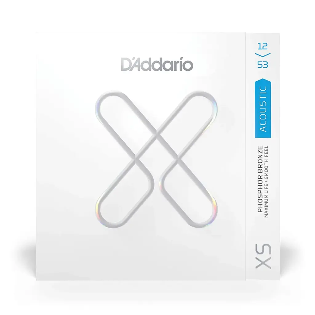 [DADDARIO3687]  D’Addario XSAPB1253 XS Phosphor Bronze Coated Acoustic Guitar Strings – Light