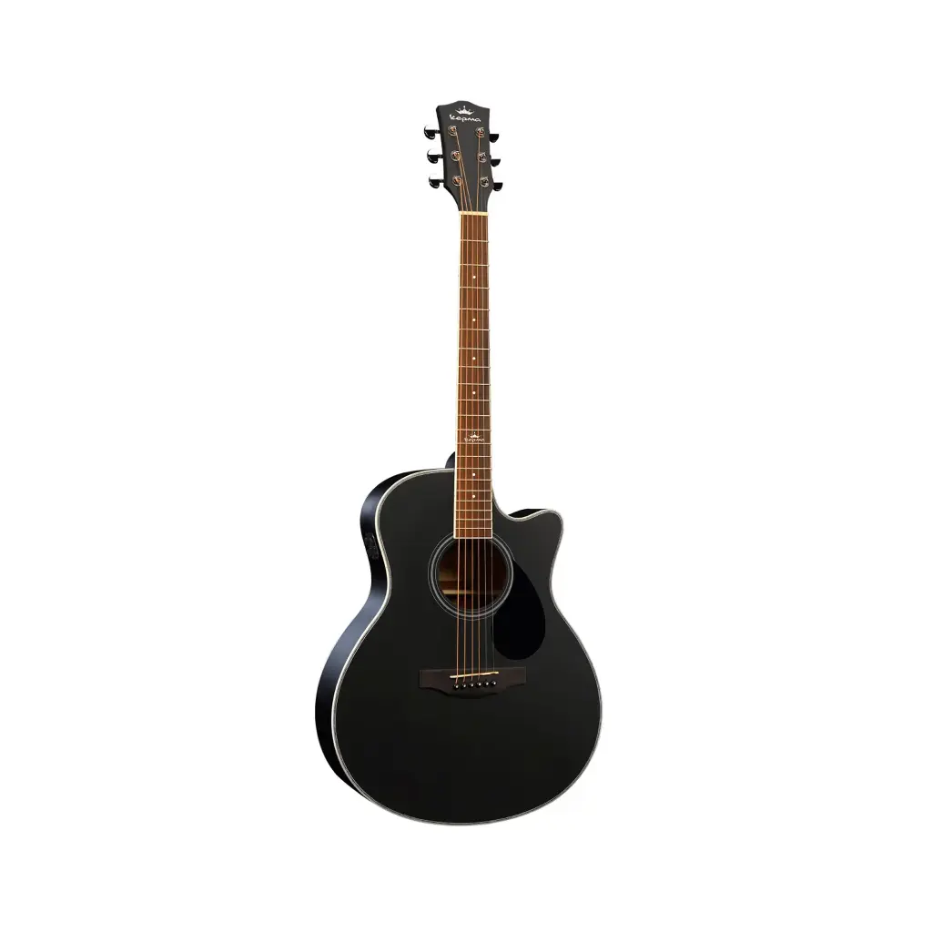 Kepma A1CE Semi Acoustic Guitar Matte Black