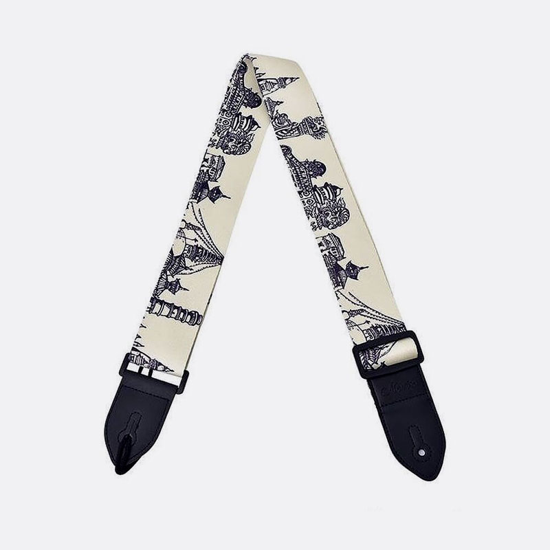[MANTRA43939] Mantra Guitar Belt - Heritage (White)