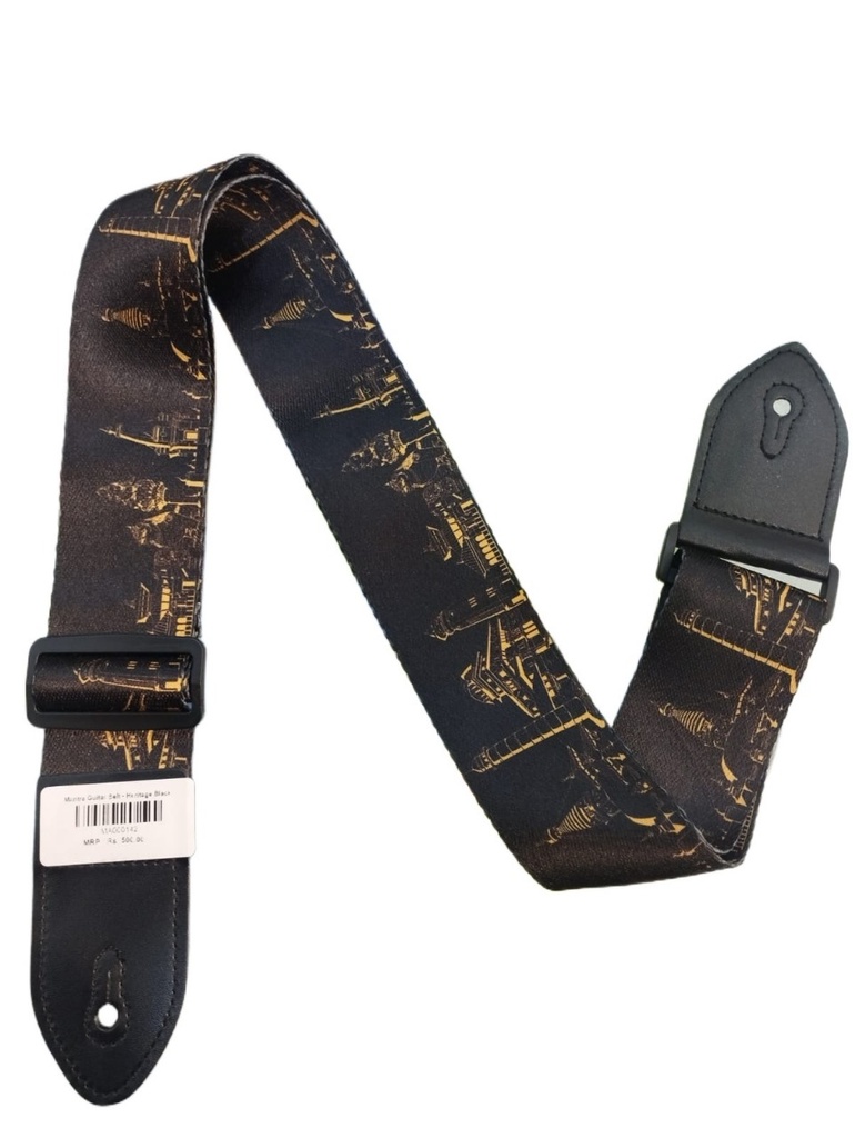[MA000142] Mantra Guitar Belt - Heritage (Black)