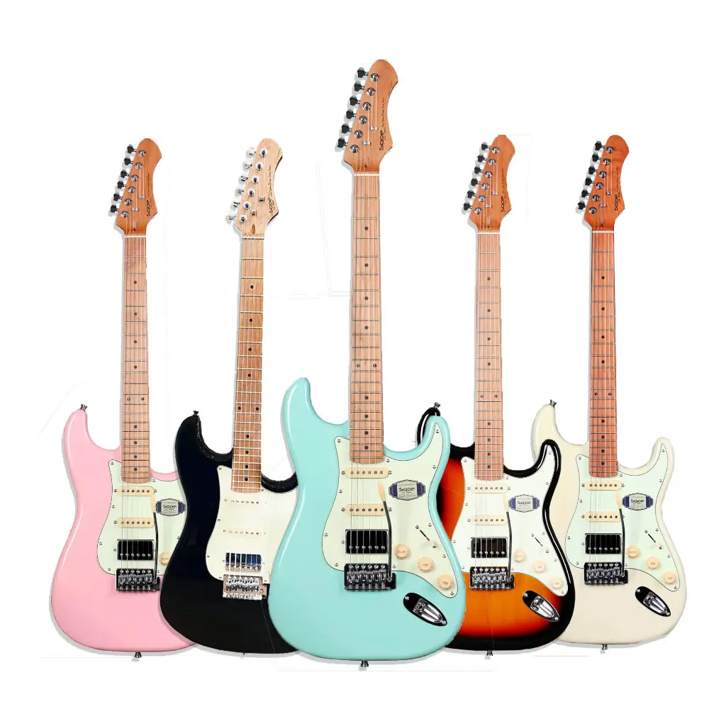 SQOE SEST 600 Electric Guitar (Black)