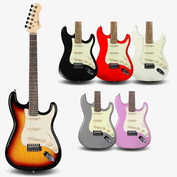 SQOE SEST 200 Electric Guitar (Black)
