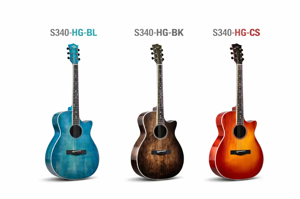 SQOE Semi-Acoustic Guitar S340 FG with package
