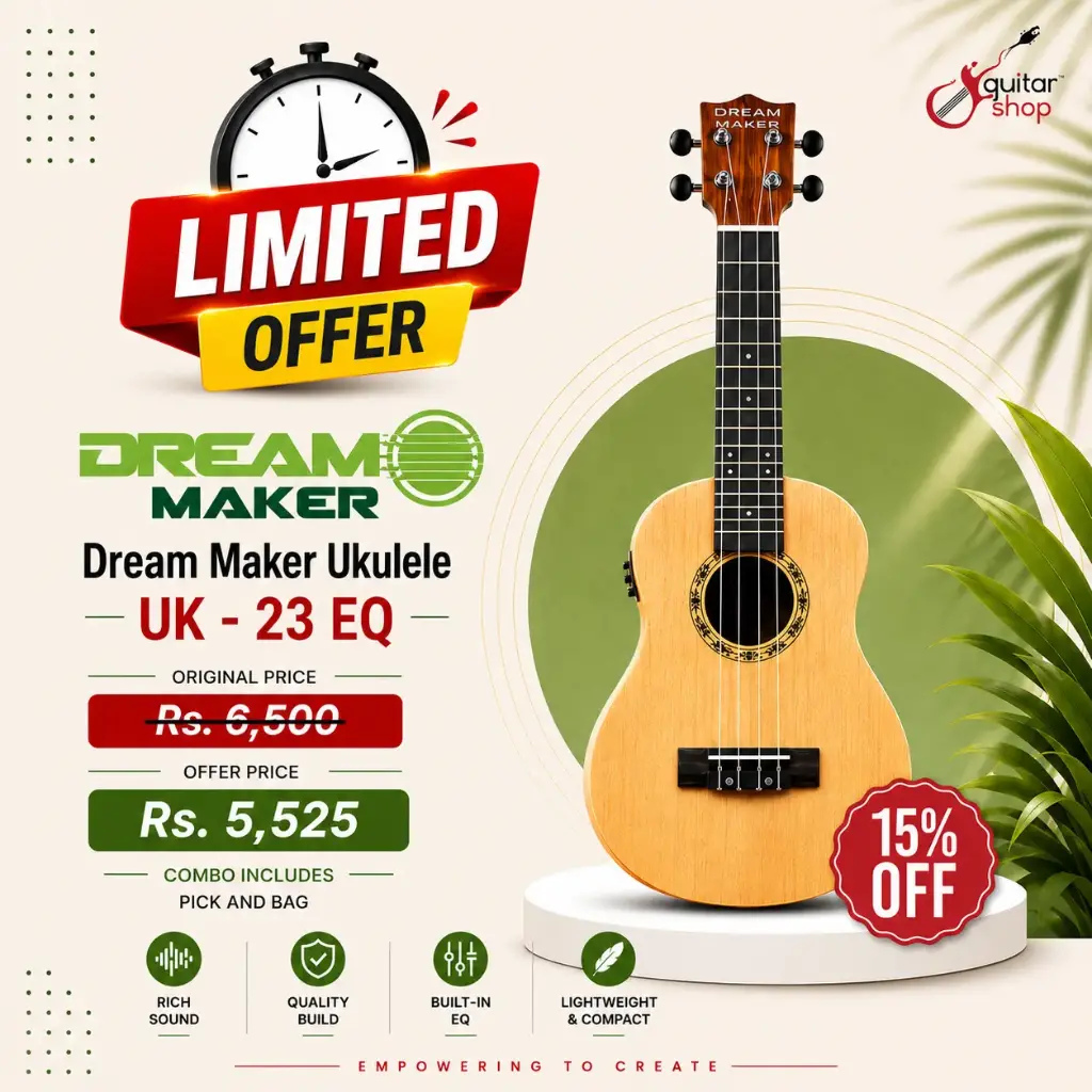 Dream Maker Ukulele UK-23 EQ (Combo Pick & Bag)