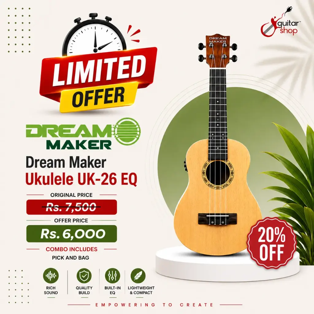 Dream Maker Ukulele UK -26 EQ (Combo Pick & Bag)