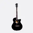 Mantra Semi Acoustic Guitar Karma EQ - Black (Combo-Bag, string, belt, capo, 1-Pick)