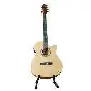 Mantra Semi Acoustic Guitar Karma Tuner EQ - Natural (Combo-Bag, string, belt, capo, 1-Pick)
