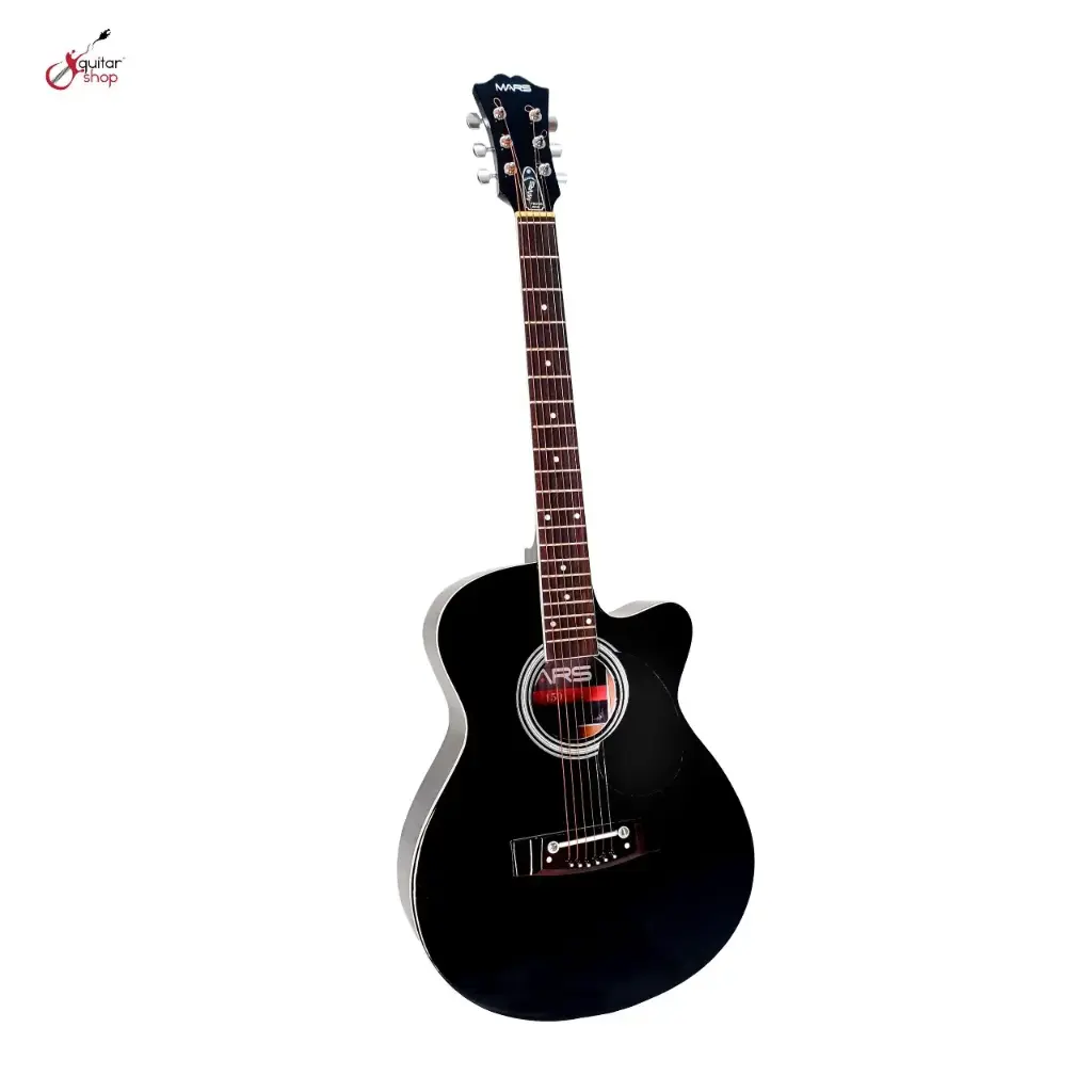 Mars 150 Normal Acoustic Guitar (Black) (Combo-Bag, string, Belt, 1-Pick)