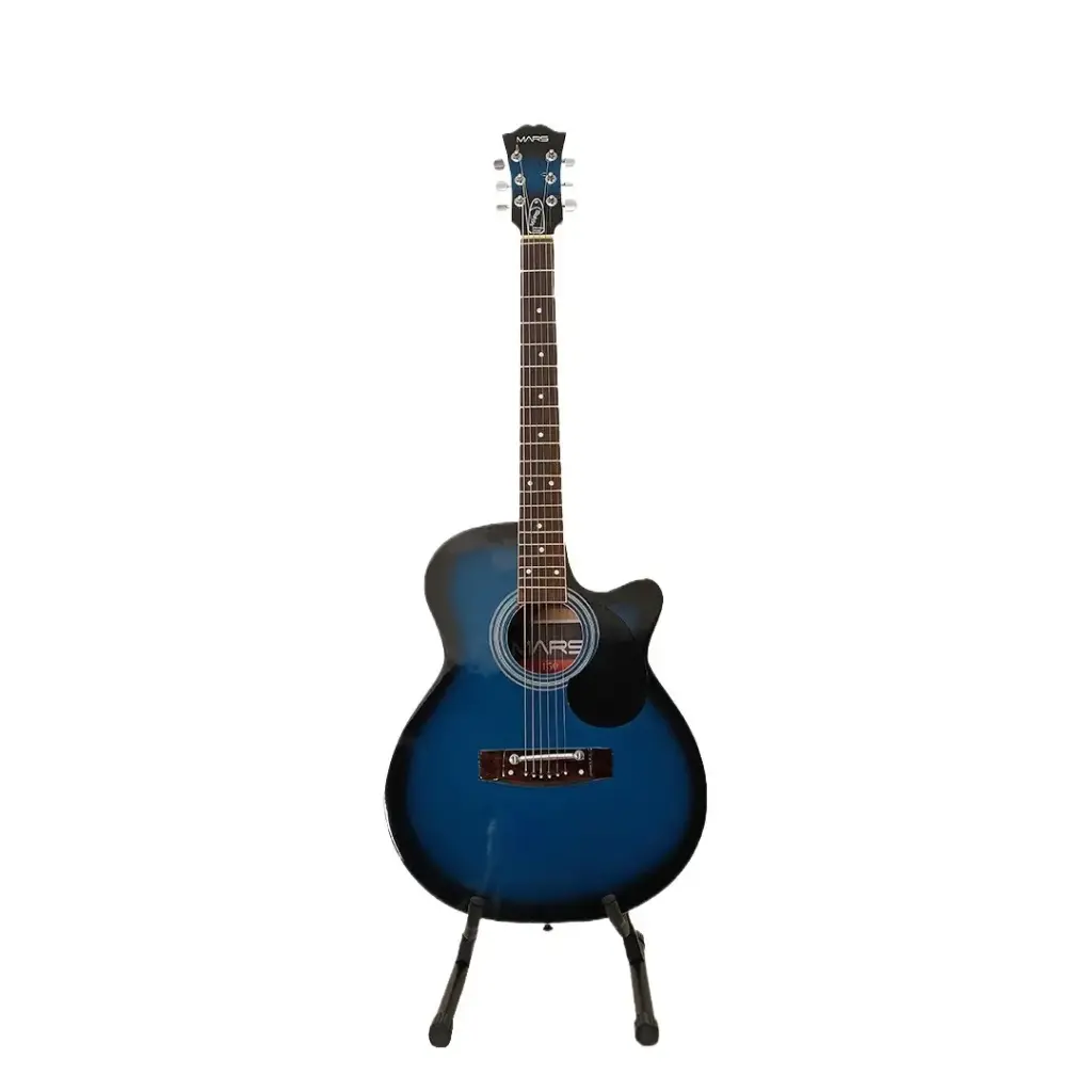 Mars 150 Normal Acoustic Guitar (Blue) (Combo-Bag, string,Belt,1- Pick)