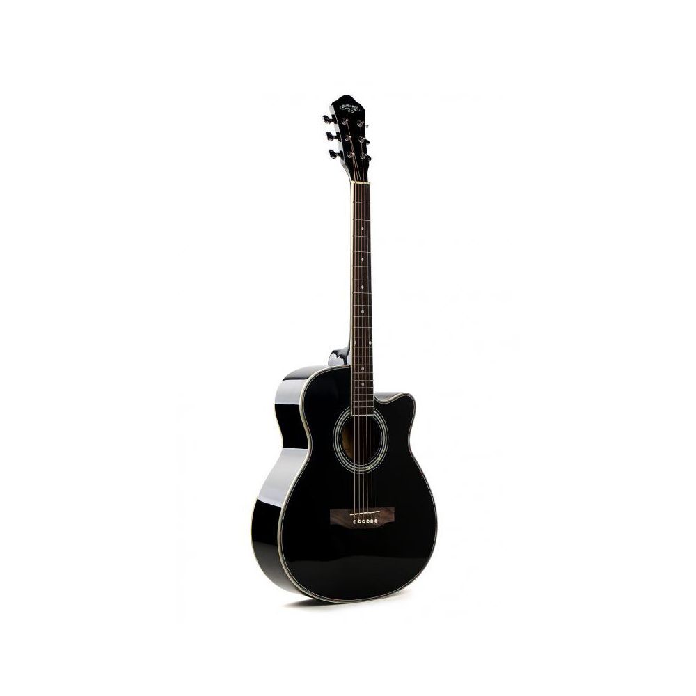 Caravan Music HS 4020 with EQ-Black (Combo-Bag, string, belt, capo, Pick)