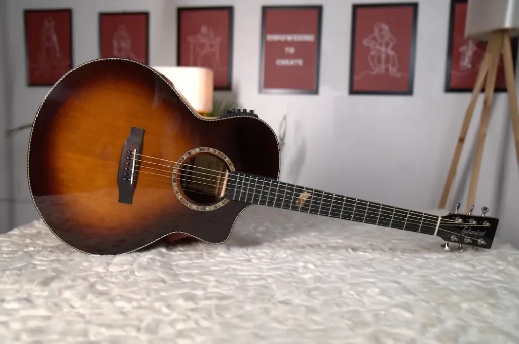 Takavood Guitar T30Jf-R (Sunburst) Combo-Bag, string, belt, capo, Pick)