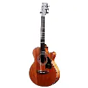Cate 705 Semi-Acoustic Guitar with Tuner (Brown)  (Combo-Bag, string, belt, capo, 1-Pick)