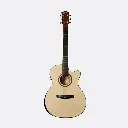 Deviser LS-560-40 Semi-Acoustic Guitar with Tuner (Natural) (Combo-Bag, Belt, Capo, String 1-pick)