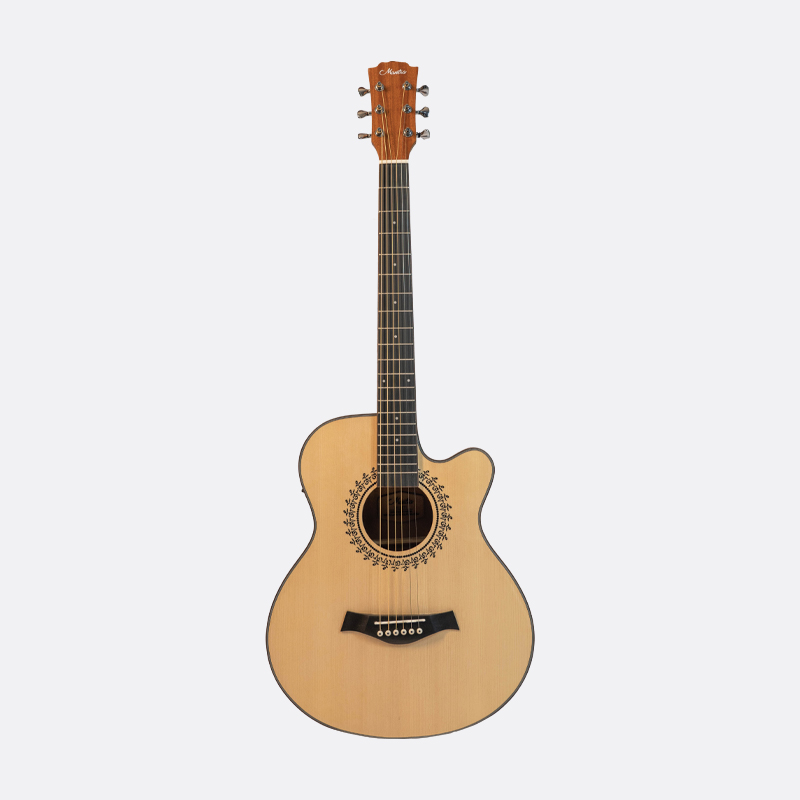 Mantra Semi Acoustic Guitar - Mukti (Natural) (Combo-Bag, Belt, capo, string, pick)