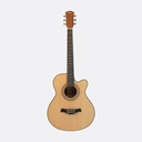 Mantra Semi Acoustic Guitar - Mukti (Natural) (Combo-Bag, Belt, capo, string, pick)