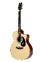 Saga SF700GCE Electro Acoustic Grand Concert Cutaway Guitar With Fishman Pickup - Metal (Combo-Belt, capo, winder, cloth, battery)