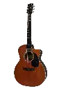 Saga SF700GCER Electro Acoustic Grand Concert Cutaway Guitar With Fishman Pickup - Metal (Combo-Belt, capo, winder, cloth, battery)