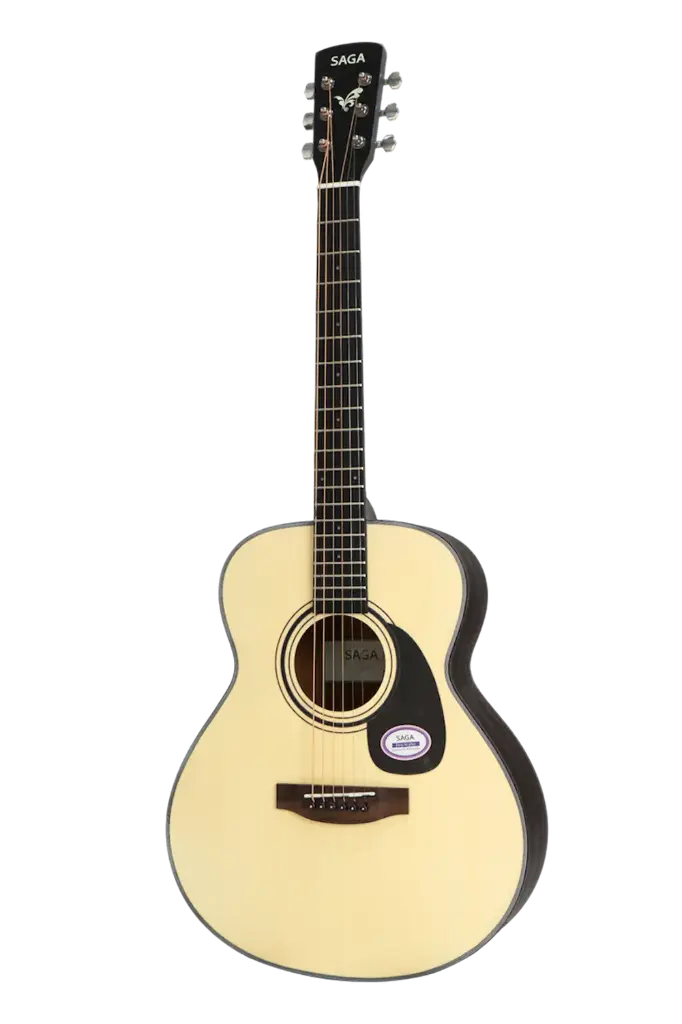 Saga Gs-600 Traveller Acoustic Guitar (Natural) - Wood (Combo-Belt, capo, winder, cloth)