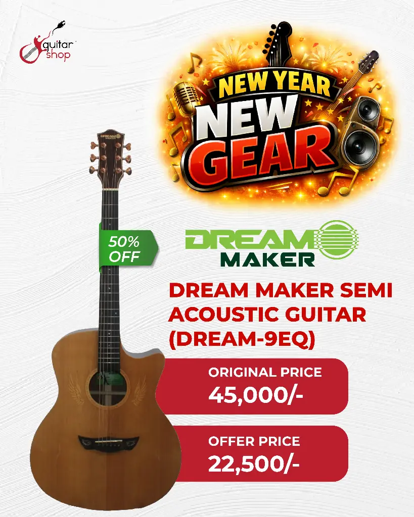 DREAM MAKER SEMI ACOUSTIC GUITAR(DREAM-9EQ) with Bag (SC)