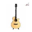 Deviser L-610 Semi-Acoustic Guitar with Tuner (Natural) (Combo-Bag, string, belt, capo, Pick)