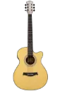 Kaspar Semi Acoustic Guitar with Tuner EQ K302C (Natural) (Combo-Bag, String, Capo, Belt, 2-Pick)