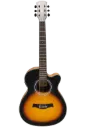 Kaspar Semi Acoustic Guitar with Tuner EQ K302C (Sunbrust) (Combo-Bag, String, Capo, Belt, 2-Pick)
