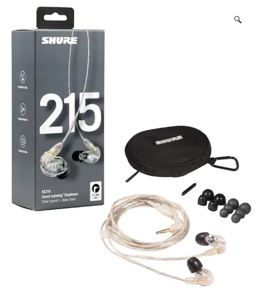Shure SE215-CL Professional Over the Ear Earphones (Inears)